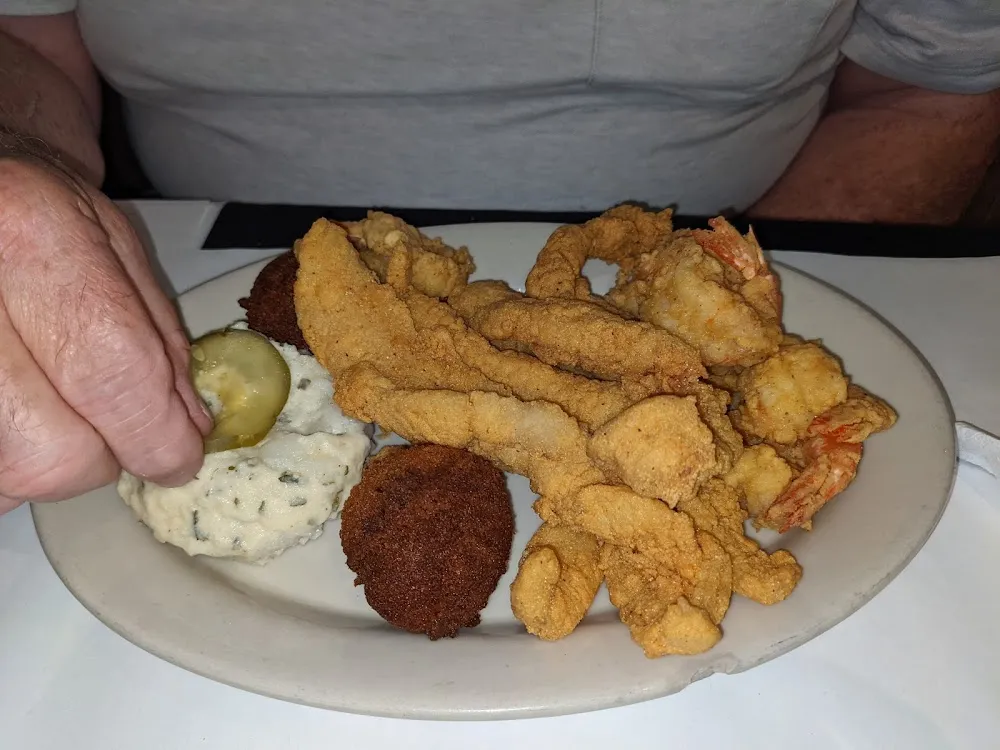 Fish Fried Oysters and Crab Claws